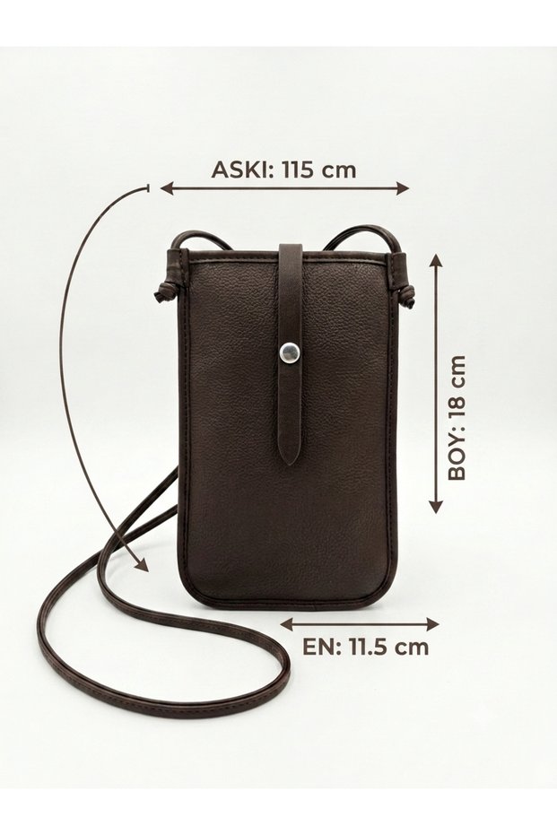 Paris Bitter Coffee Leather Phone Bag