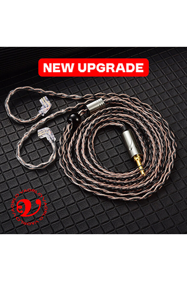 New Brown QKZ T1 Earphone Cable Original QDC Copper Silver-plated Upgrade Wire 3.5mm Wired Headphone
