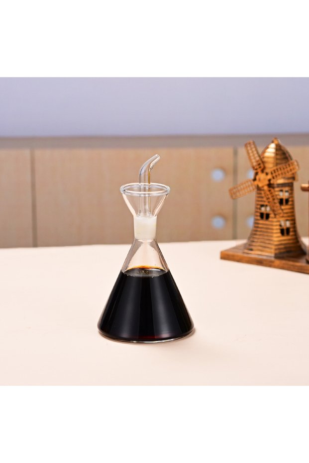 500ML Transparent Glass Oil Bottle Storage Equipment Vinegar Soy Sauce Condiment Bottle Heat-resista