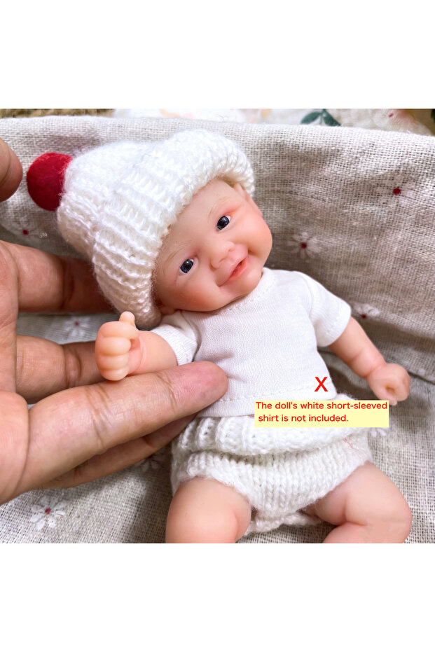 Silicone Girl Mini 6 Inch 15CM Silicone Chubby Reborn Baby Doll Vivienne Full Soft Solid Silicone Do