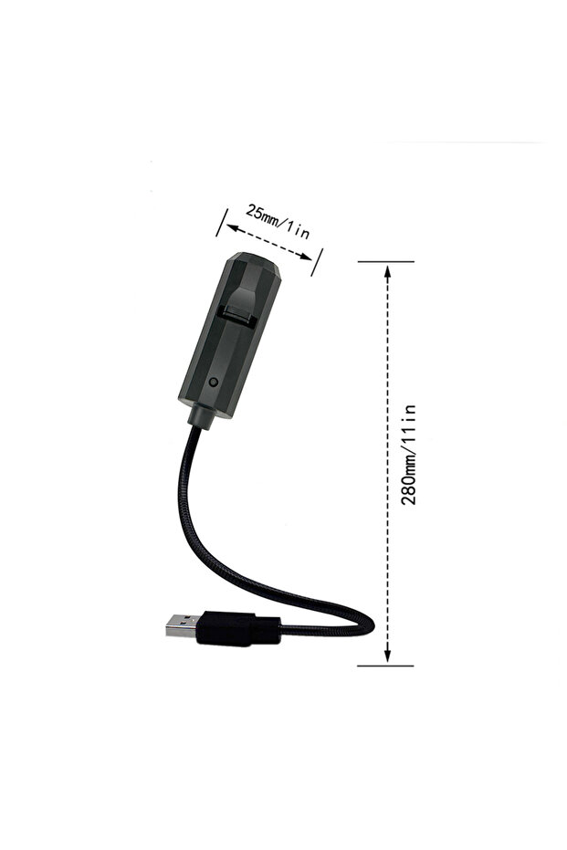 مصباح قمري أسود بمقبس USB، مصباح LED، كوكب أزرق - 2