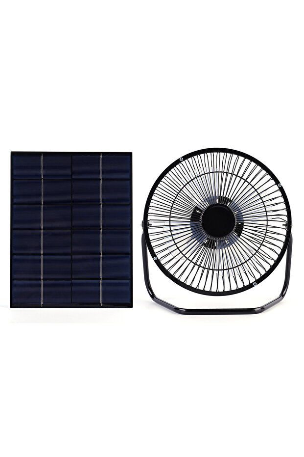 as show 7W 6V Solar Panel with 8in USB Exhaust Fan Portable Pet Poultry Fan Ventilator for Home/Offi