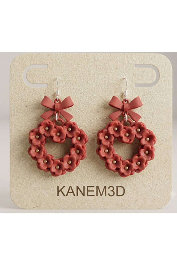 Red Bouquet Earrings - Women's Minimalist & Lightweight Design Earrings