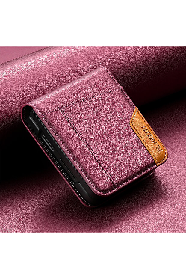 Samsung Z FLip 7 FE Red Flip Leather Phone Case For Samsung Galaxy Z Flip 8 7 FE 6 5 4 3 5G Flip7 Fl
