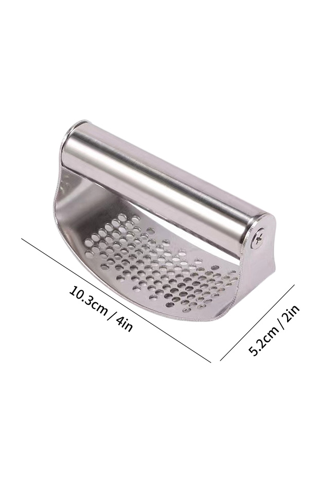 WORTHBUY Silvery WORTHBUY Manual Stainless Steel Garlic Press, Chopped Ginger Crusher for Fruit Vege