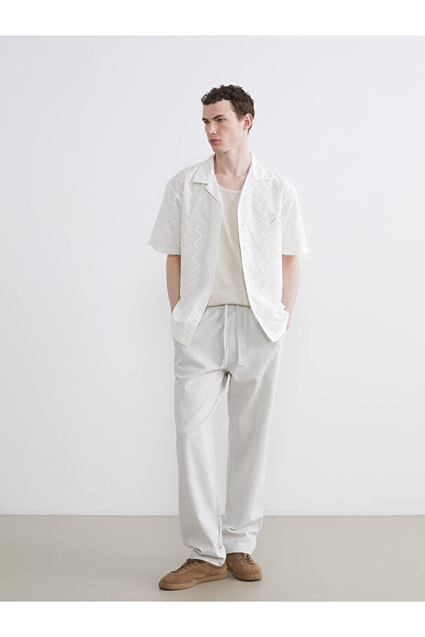 Trendlucky Comfortable Fit Linen-Look Men's Trousers with a Difference
