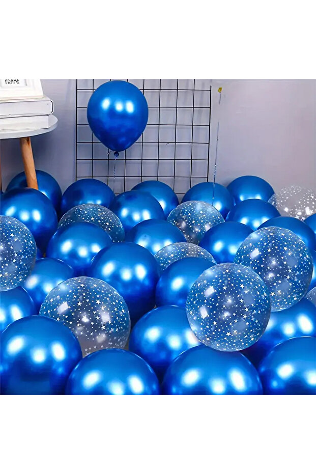 O AS SHOWN mantian 20 pcs 20 pcs Pearl Blue Thick Transparent Starry Sky Latex balloon Set for Birth