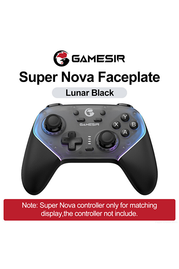 غطاء لوحة الوجه المغناطيسية Lunar Black GameSir Super Nova المخصص للوحة الألعاب متعددة الألوان