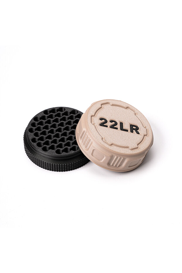 Khaki A Compact Storage Case Capable of Holding 55 .22LR Rounds—Convenient for Carrying to the Shoot