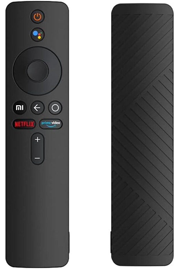 غطاء حماية من السيليكون الأسود لجهاز التحكم عن بعد مع حبل مقاوم للصدمات لجهاز Mi TV Stick...