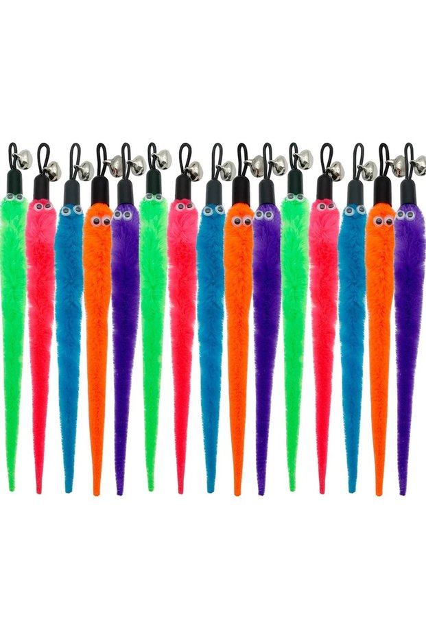 Random color 5 pcs Hot Cat Toys Wand Refills Interactive Cat Toy Replacement Worm Cat Worms Refill A