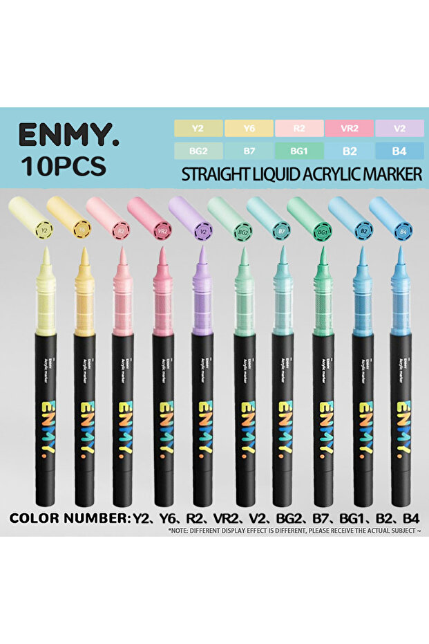 Maca series ENMY Acrylic Marker Pen 10pcs Direct Liquid Acrylic Paint Markers Pens Fabric Maca Canva