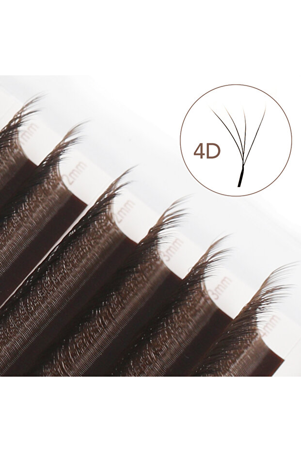 9mm 0.07mm D 4D NATUHANA Brown W Shaped 2D 3D 4D 5D W Natural Soft Automatic Flowering Premade Fans