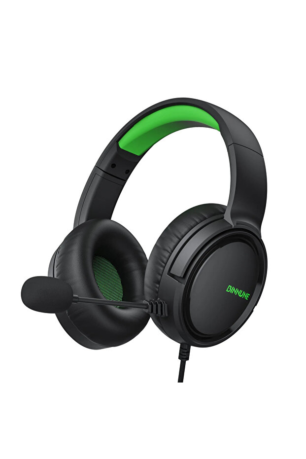 Green BINNUNE BG02 Headsets Gamer for PS4 PS5 Xbox Series X|S Xbox One PC Switch Wired Gaming Headph