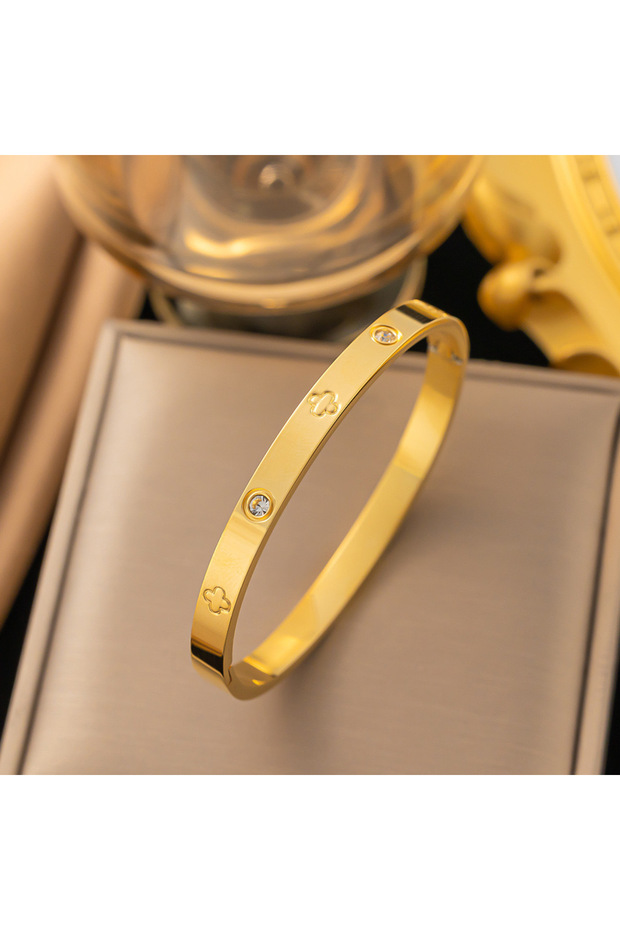 1 bracelet Luxury Brand Stainless Steel Bracelet Ring Set for Women Men No Fading Waterproof Couple