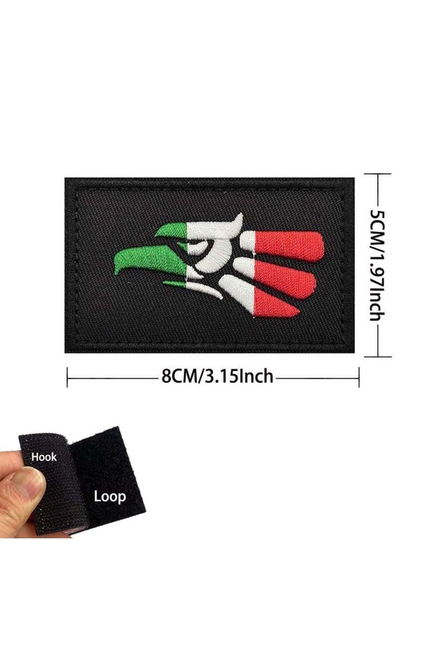 V01695-1 HECHO EN MEXICO Emblem,Mexico Eagle National Flag Badge Fabric Applique Embroidery Patches,