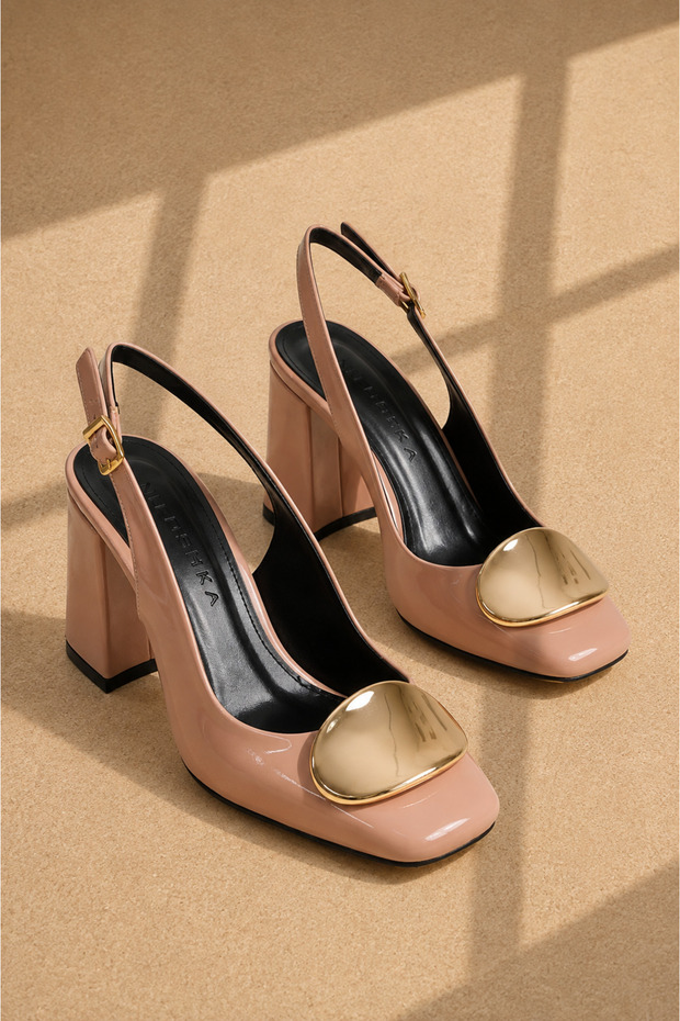 More Salmon Patent Leather Accessory Gova Women's Shoes