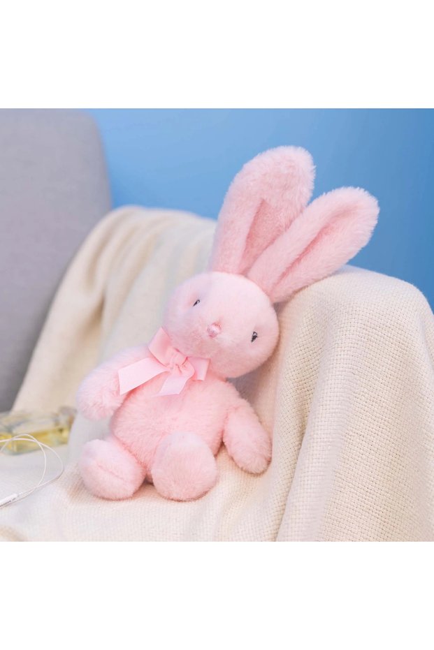 25cm pink Kawaii Pillows Rabbit Plushie Toys Bow Tie Hug Doll Creative Girls' Gifts Doll Kawaii Rabb