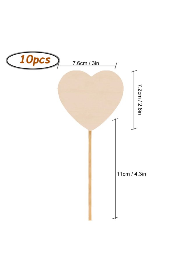 heart 10pcs/pack Unfinished Wood Princess Fairy Wand DIY Fun Party Supplies for Birthday Parties Gif