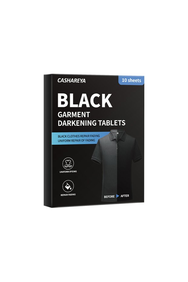 Boxed 10pcs Black Laundry Sheet Color Enhancer for Faded Black Clothes Anti-Fading Care Sheet Restor