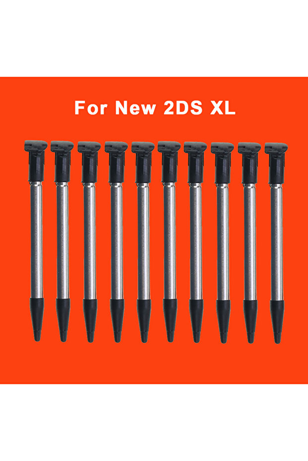 For New 2DS XL Metal 10PCS Metal Telescopic Stylus Plastic Stylus Touch Screen Pen for 2DS 3DS N