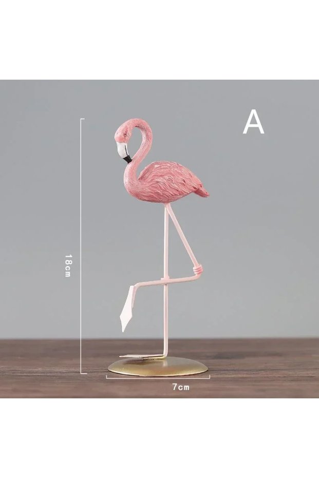 A Creative Resin Figurines Crafts Ins Flamingo Ornament Home Living Room Desktop Decorations Desk Ca