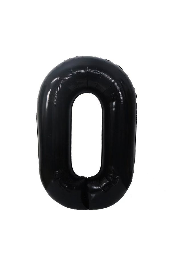 NUMBER 40inch 40BLACK-0 40 Inch Black Digital Balloon Decoration Scene for Children's Birthday Party