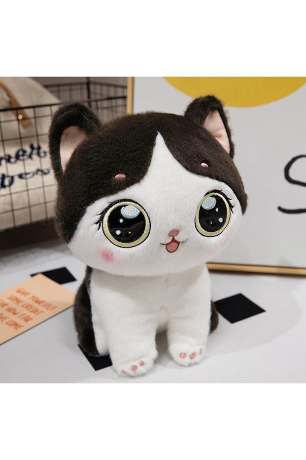 25cm Black 2Sizes of Cuddly Cat Plush Toys the Healing Series of Cats Brings Warmth and Peace of Min