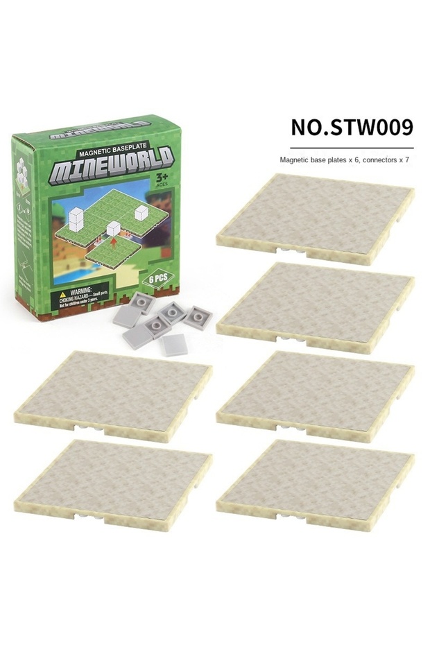 STW009 Magnetic Base Plate Variety Baseplates Match Mine World Magnetic Building Blocks Toys for Boy