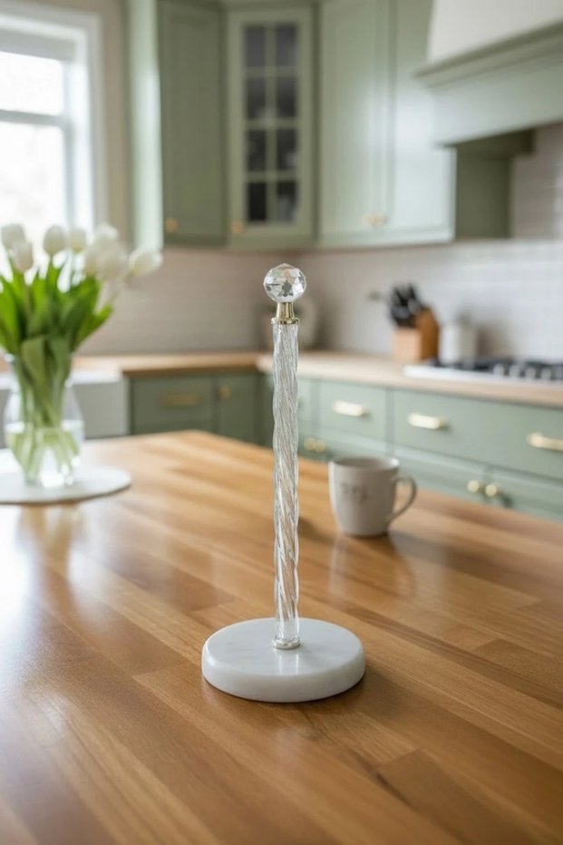 Crystal Bulk Marble Paper Towel Holder