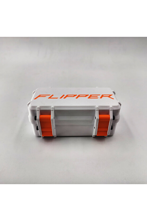 حافظة واقية بيضاء لهاتف Flipper Zero - صندوق تخزين PETG مطبوع بتقنية ثلاثية الأبعاد مع حجرة كابل، مقاوم للصدمات/