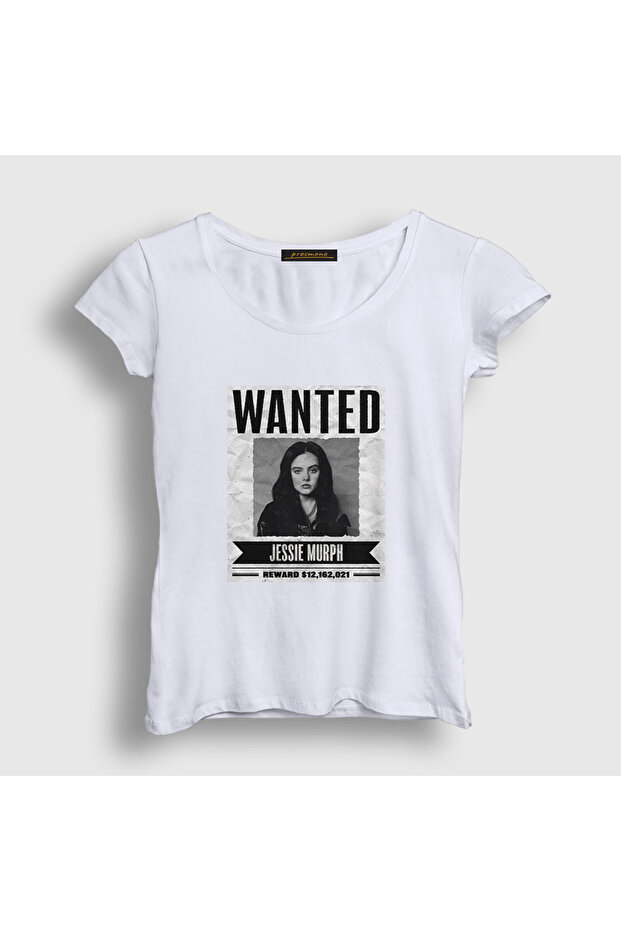 Women's White Wanted Jessie Murph T-Shirt 575421Tt