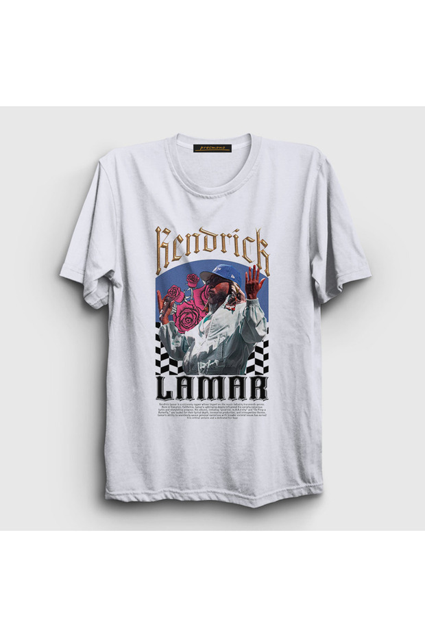 Unisex White Roses Rapper Kendrick Lamar T-Shirt 487147Tt