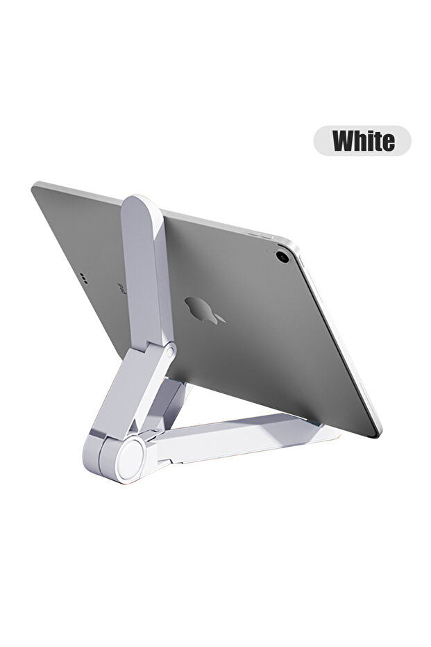 حامل بلاستيكي أبيض محمول قابل للطي لجهاز iPad متوافق مع الهاتف اللوحي مقاس 4"-11" لهاتف Samsung...