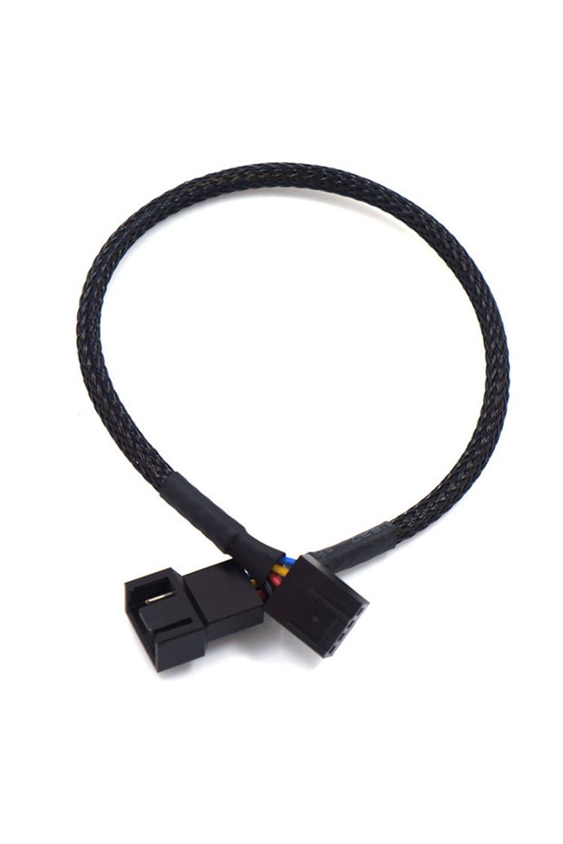 1 in 1 New 4 Pin Pwm Fan Cable 1 To 4/3/2/1 Ways Splitter Black Sleeved 27cm Extension Cable Connect