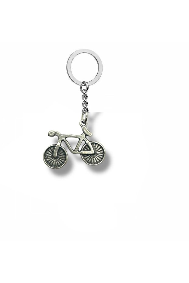 Pedal Rhythm – Unisex Metal Keychain with Bicycle Figure