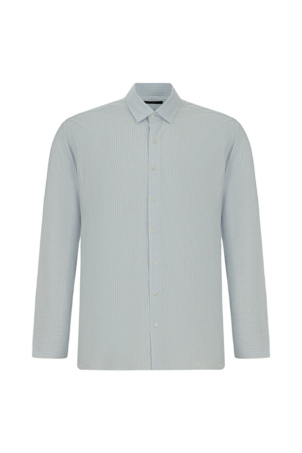 Long Sleeve Slim Fit Slim Fit Classic Striped Cotton Shirt