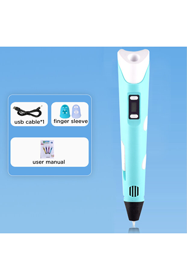 USB no adaper NO BOX 3D Pen With LCD Screen Compatible PLA Filament Toys 3D Drawing Printing Pen for