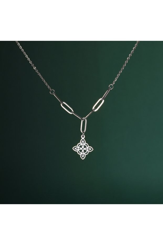 40-45cm Steel A Lemegeton Vintage Witch Knot Pendant Necklace Celtic Women's Witch Protection Talism