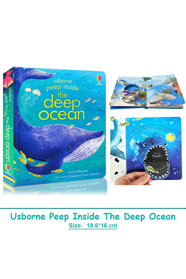 The Deep Ocean Usborne Peep Inside The Deep Ocean 3D Flap Picture Book for Kids Baby Montessori Educ