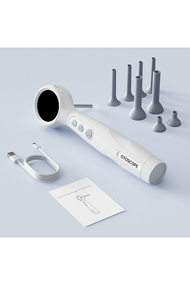 1.38 inch Digital Otoscope Camera 1.38'' Screen HD1080P Visual Ear Cleaner with 6LEDs Portable Video