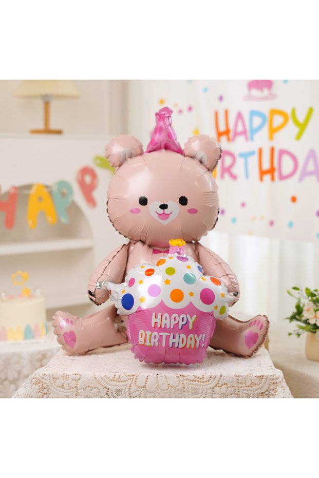 Other pink Colorful large birthday cake aluminum film balloon photo props children's baby party deco