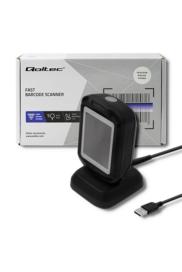 QOLTEC CITITOR DE CODURI DE BARE STAȚIONAR 1D 2D - 4