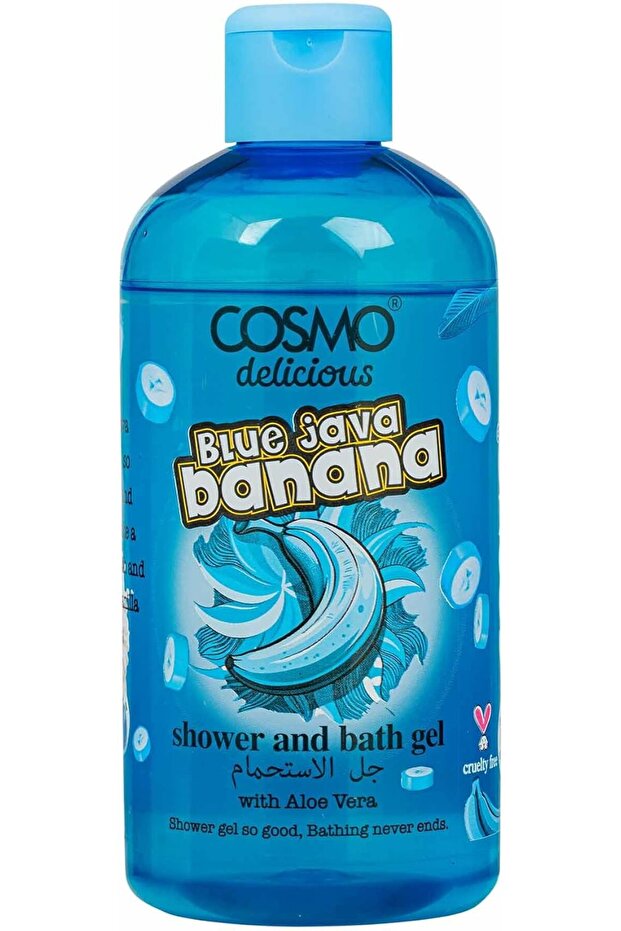 Cosmo Delicious Blue Java Banana With Aloe Vera Shower & Bath Gel 500ml