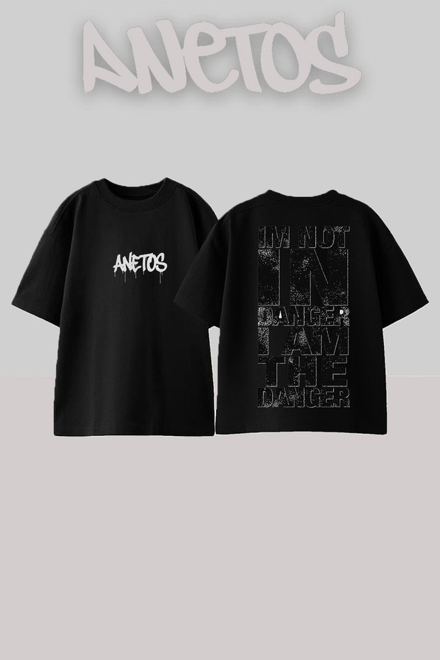 Breaking Bad Design Back Printed Cotton Black Oversize T-Shirt