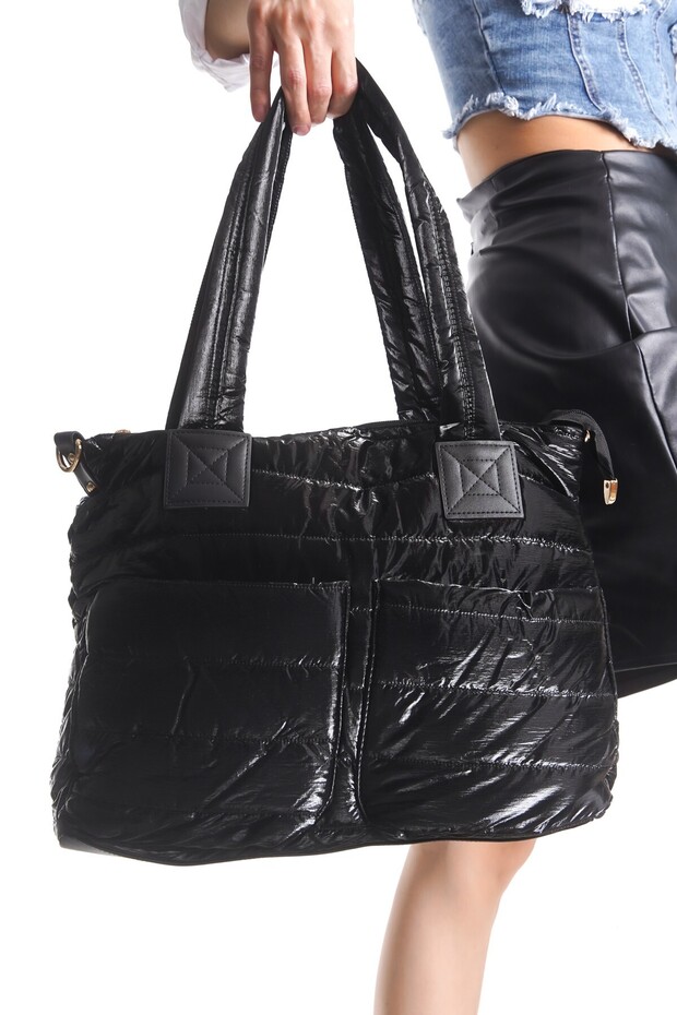Women's Parachute Fabric Large Size Shoulder Bag with Plenty of Pockets