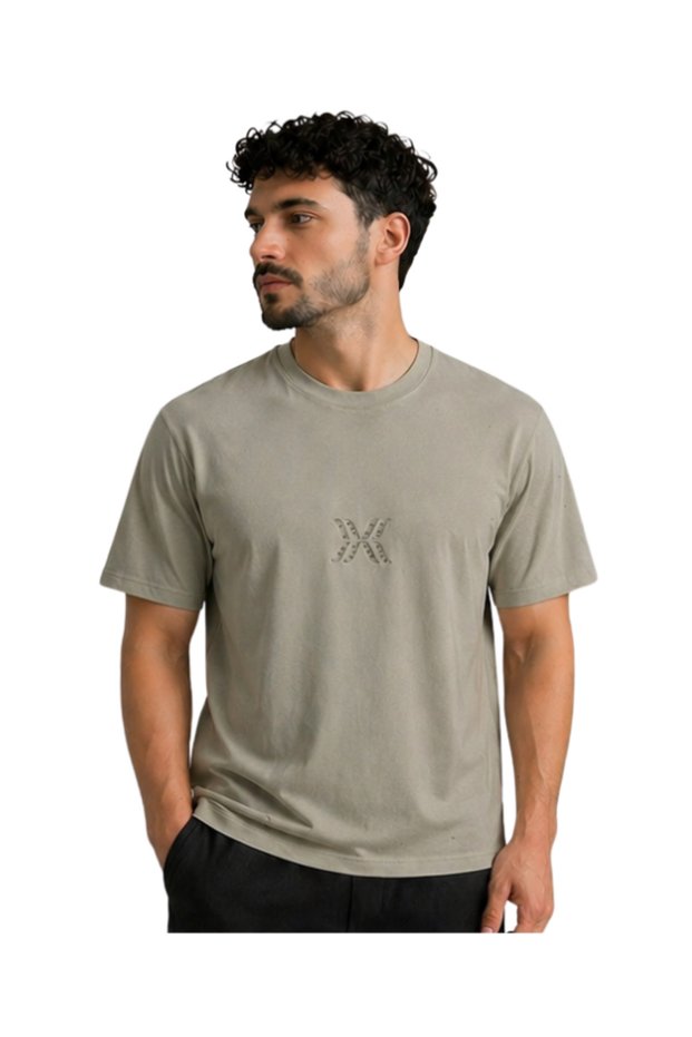 3D Hologram Printed Oysho Fabric Men's T-Shirt 26501