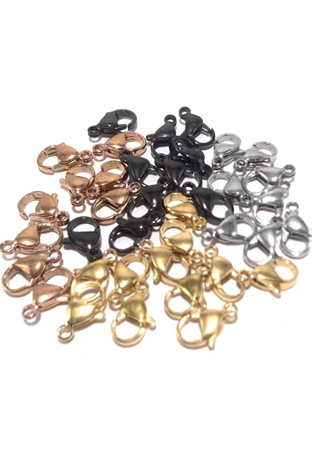 100Pcs 4 Colors Parrot Clips Pendant Bracelet Hook 502