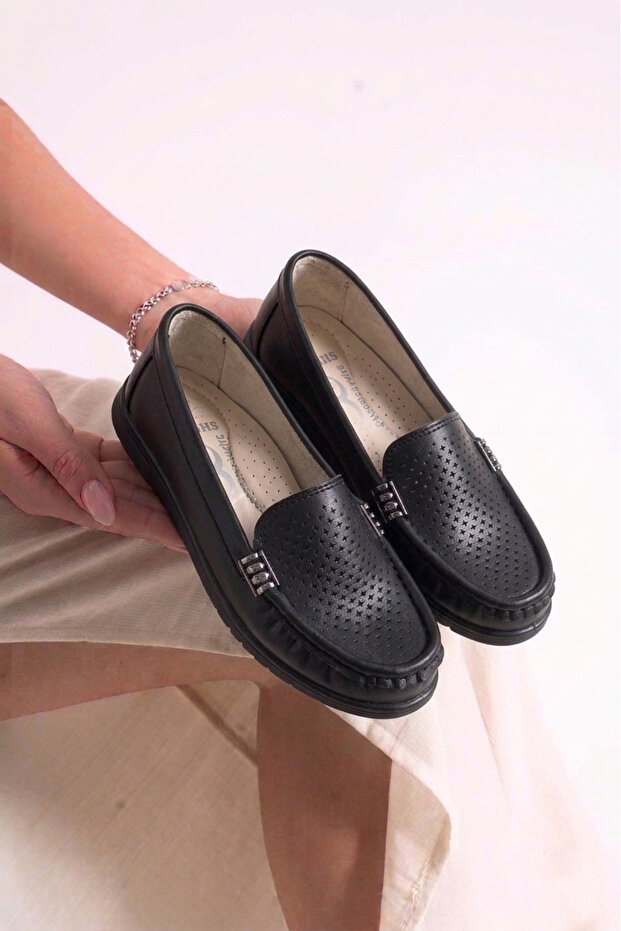 Cc 6342 Black Comfortable Flexible Daily Women's Shoes