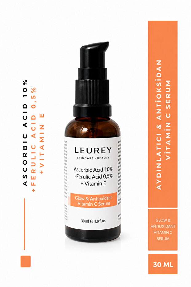 Brightening and Tone-Equalizing Antioxidant Vitamin C Serum 30ml - Ascorbic Acid 10% + Ferulic Acid 0.5% + Vitamin E
